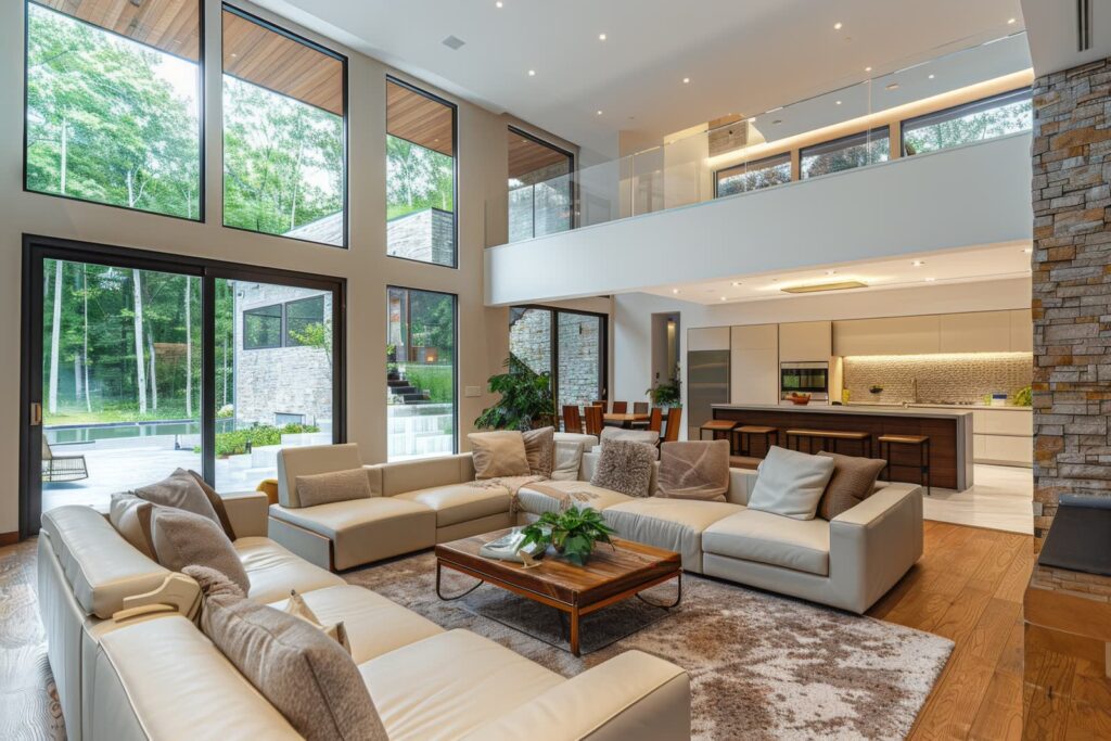 Salón luminoso de una vivienda en alquiler